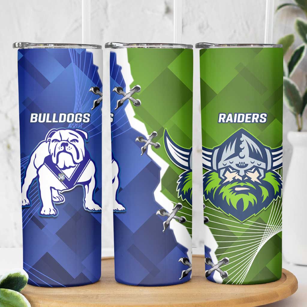 Bulldogs And Raiders Rugby Skinny Tumbler Dynamic Style