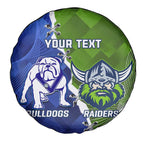 Custom Bulldogs And Raiders Rugby Spare Tire Cover Dynamic Style