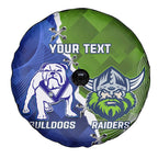 Custom Bulldogs And Raiders Rugby Spare Tire Cover Dynamic Style