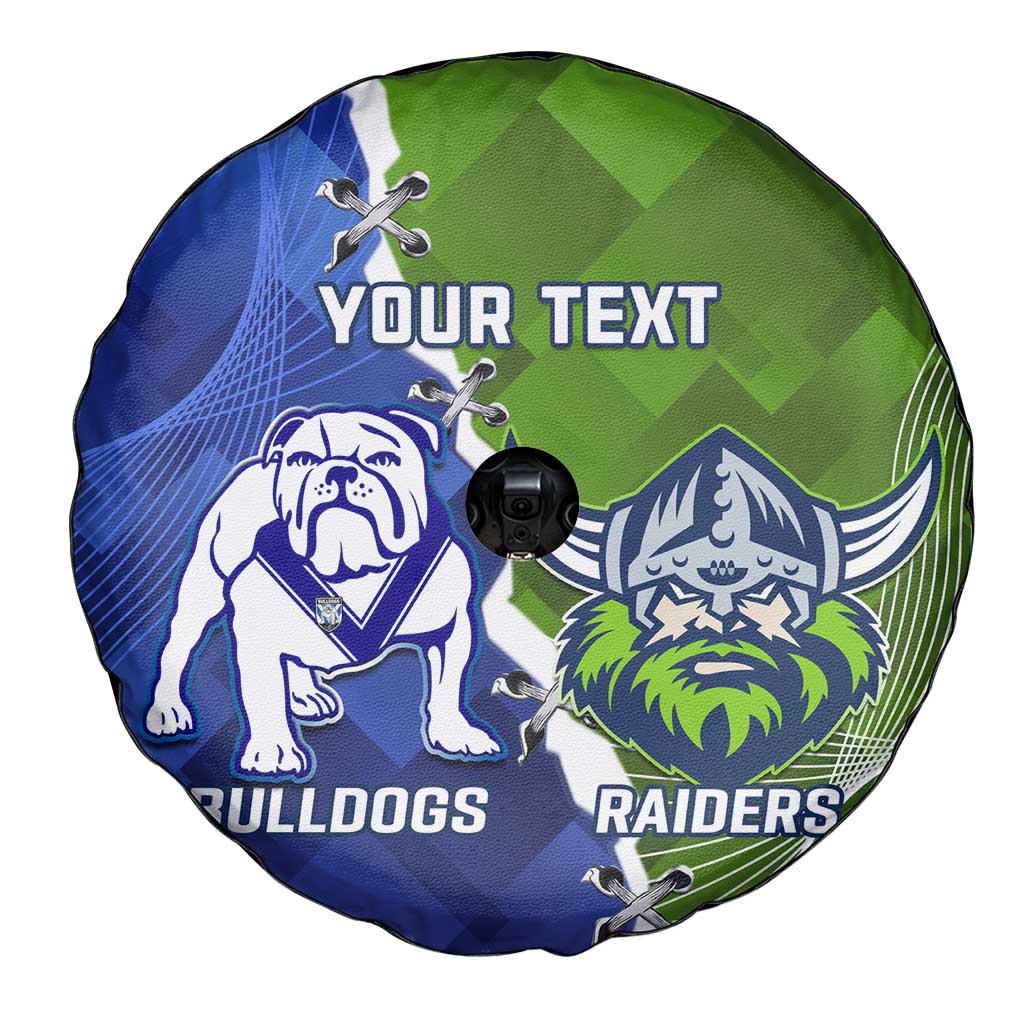 Custom Bulldogs And Raiders Rugby Spare Tire Cover Dynamic Style