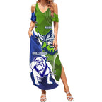 Custom Bulldogs And Raiders Rugby Summer Maxi Dress Dynamic Style
