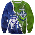 Custom Bulldogs And Raiders Rugby Sweatshirt Dynamic Style