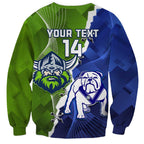 Custom Bulldogs And Raiders Rugby Sweatshirt Dynamic Style