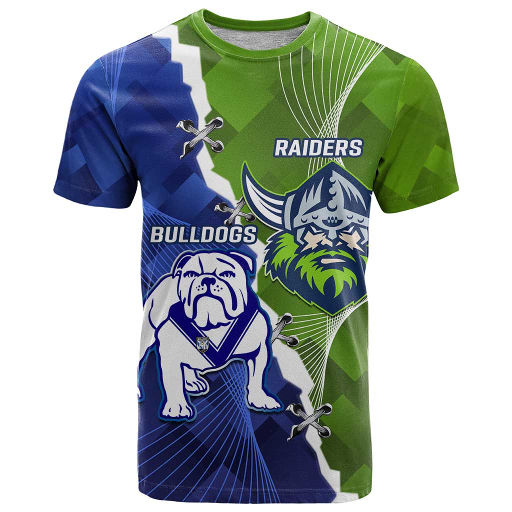 Custom Bulldogs And Raiders Rugby T Shirt Dynamic Style