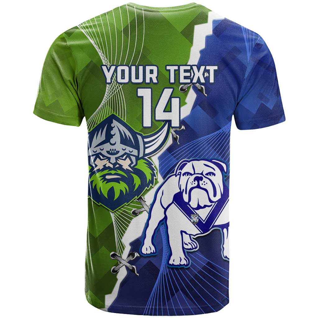 Custom Bulldogs And Raiders Rugby T Shirt Dynamic Style