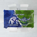 Custom Bulldogs And Raiders Rugby Tablecloth Dynamic Style