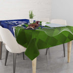Custom Bulldogs And Raiders Rugby Tablecloth Dynamic Style