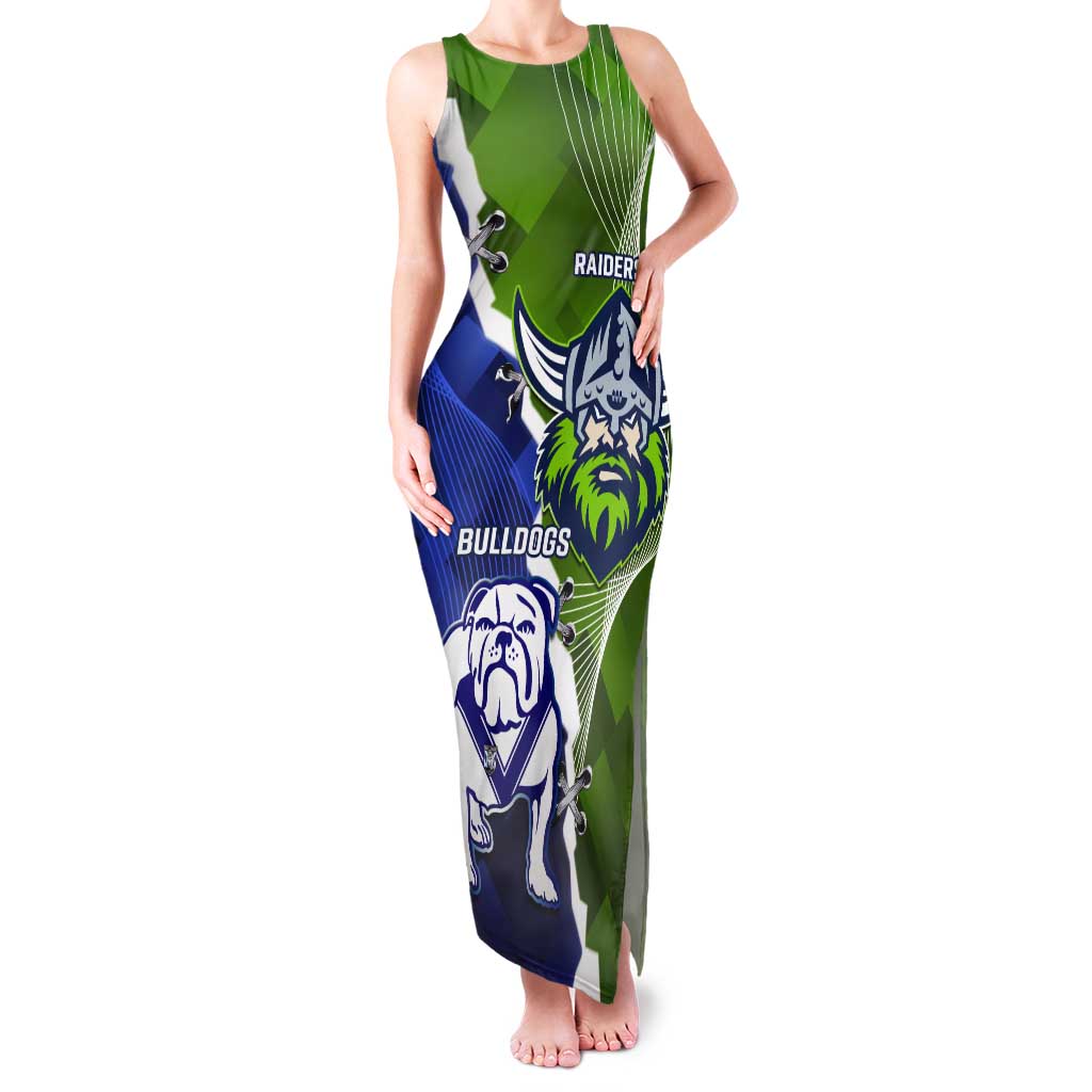 Custom Bulldogs And Raiders Rugby Tank Maxi Dress Dynamic Style
