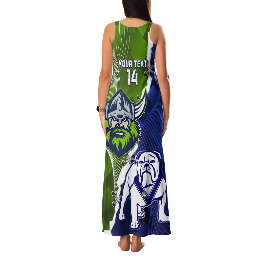 Custom Bulldogs And Raiders Rugby Tank Maxi Dress Dynamic Style