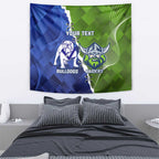 Custom Bulldogs And Raiders Rugby Tapestry Dynamic Style