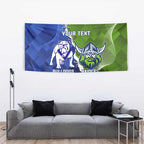 Custom Bulldogs And Raiders Rugby Tapestry Dynamic Style