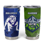 Bulldogs And Raiders Rugby Tumbler Cup Dynamic Style