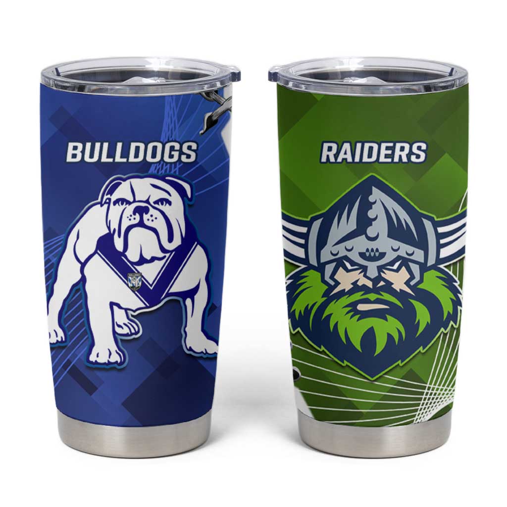 Bulldogs And Raiders Rugby Tumbler Cup Dynamic Style