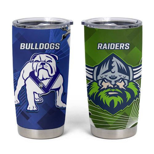 Bulldogs And Raiders Rugby Tumbler Cup Dynamic Style