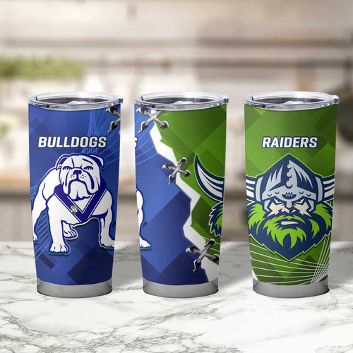 Bulldogs And Raiders Rugby Tumbler Cup Dynamic Style