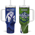 Bulldogs And Raiders Rugby Tumbler With Handle Dynamic Style