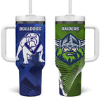 Bulldogs And Raiders Rugby Tumbler With Handle Dynamic Style
