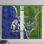 Custom Bulldogs And Raiders Rugby Window Curtain Dynamic Style