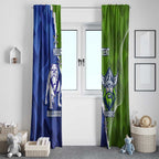 Custom Bulldogs And Raiders Rugby Window Curtain Dynamic Style