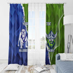 Custom Bulldogs And Raiders Rugby Window Curtain Dynamic Style
