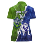 Custom Bulldogs And Raiders Rugby Women Polo Shirt Dynamic Style