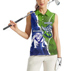 Custom Bulldogs And Raiders Rugby Women Sleeveless Polo Shirt Dynamic Style