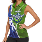 Custom Bulldogs And Raiders Rugby Women Sleeveless Polo Shirt Dynamic Style