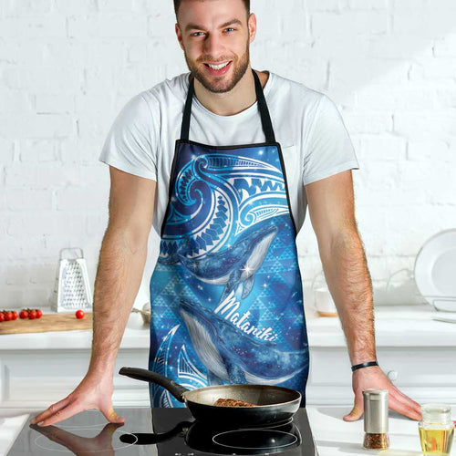 New Zealand Humpback Whale Matariki Apron Maori New Year Taniko Niho Taniwha