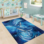 New Zealand Humpback Whale Matariki Area Rug Maori New Year Taniko Niho Taniwha