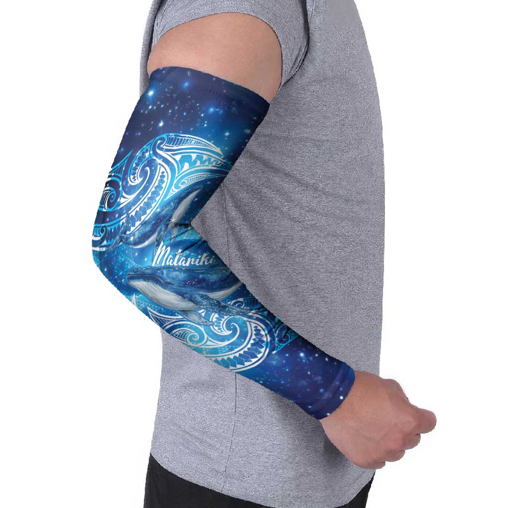 New Zealand Humpback Whale Matariki Arm Sleeves Maori New Year Taniko Niho Taniwha