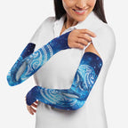 New Zealand Humpback Whale Matariki Arm Sleeves Maori New Year Taniko Niho Taniwha