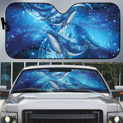New Zealand Humpback Whale Matariki Auto Sun Shade Maori New Year Taniko Niho Taniwha