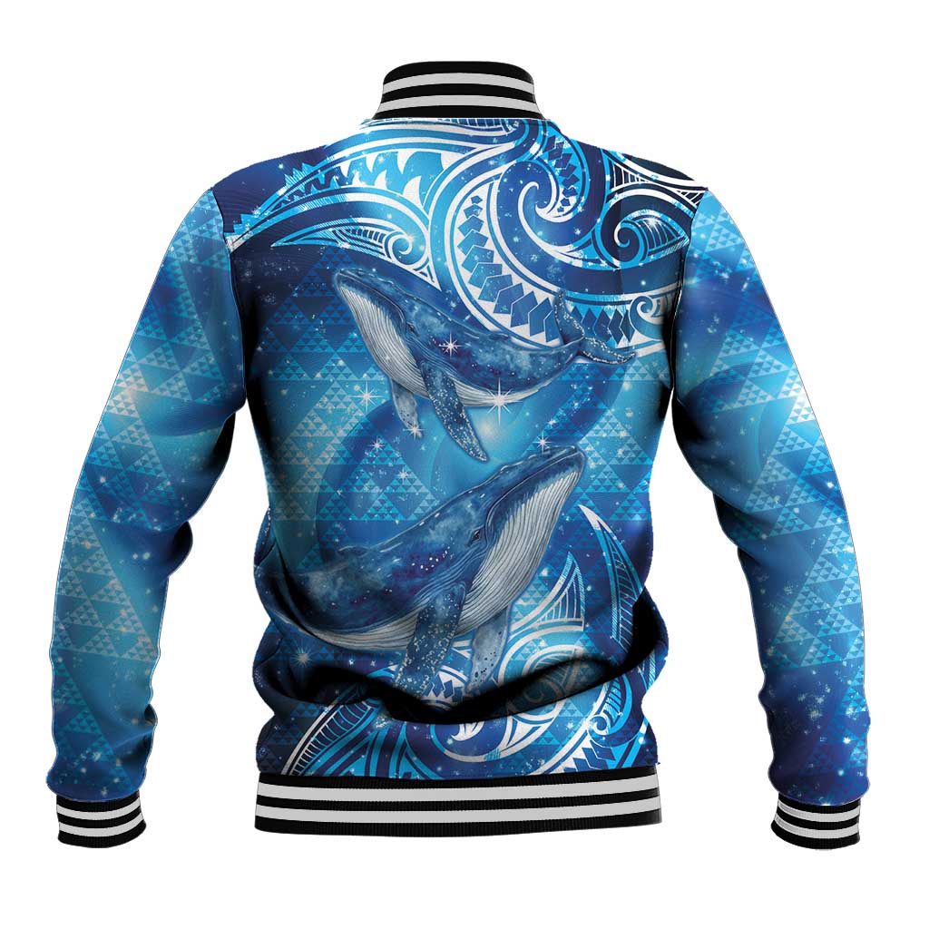 New Zealand Humpback Whale Matariki Baseball Jacket Maori New Year Taniko Niho Taniwha