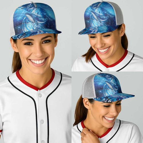 New Zealand Humpback Whale Matariki Baseball Net Cap Maori New Year Taniko Niho Taniwha