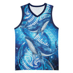 New Zealand Humpback Whale Matariki Basketball Jersey Maori New Year Taniko Niho Taniwha