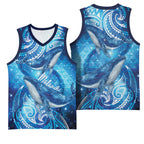 New Zealand Humpback Whale Matariki Basketball Jersey Maori New Year Taniko Niho Taniwha