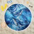 New Zealand Humpback Whale Matariki Beach Blanket Maori New Year Taniko Niho Taniwha
