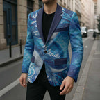 New Zealand Humpback Whale Matariki Blazer Maori New Year Taniko Niho Taniwha