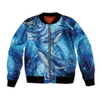 New Zealand Humpback Whale Matariki Bomber Jacket Maori New Year Taniko Niho Taniwha
