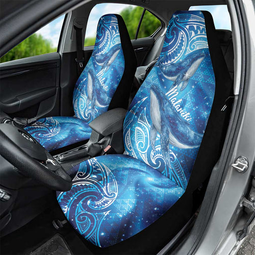 New Zealand Humpback Whale Matariki Car Seat Cover Maori New Year Taniko Niho Taniwha