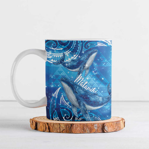 New Zealand Humpback Whale Matariki Ceramic Mug Maori New Year Taniko Niho Taniwha
