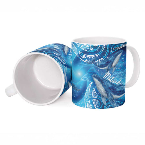 New Zealand Humpback Whale Matariki Ceramic Mug Maori New Year Taniko Niho Taniwha