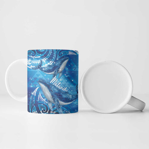 New Zealand Humpback Whale Matariki Ceramic Mug Maori New Year Taniko Niho Taniwha