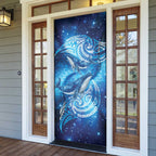 New Zealand Humpback Whale Matariki Door Cover Maori New Year Taniko Niho Taniwha