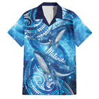 New Zealand Humpback Whale Matariki Family Matching Summer Maxi Dress and Hawaiian Shirt Maori New Year Taniko Niho Taniwha