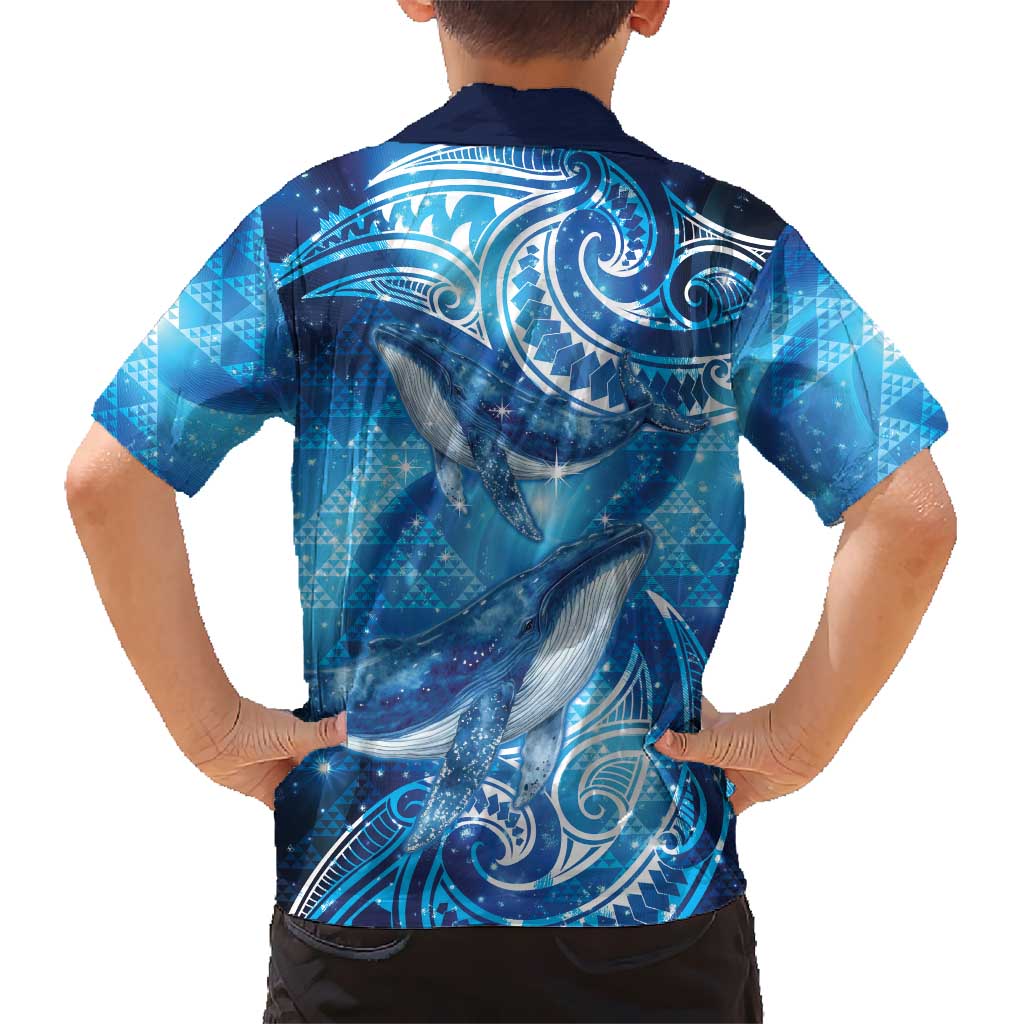 New Zealand Humpback Whale Matariki Family Matching Tank Maxi Dress and Hawaiian Shirt Maori New Year Taniko Niho Taniwha