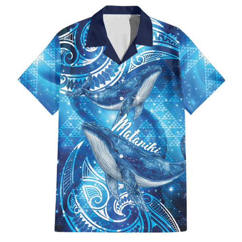 New Zealand Humpback Whale Matariki Family Matching Tank Maxi Dress and Hawaiian Shirt Maori New Year Taniko Niho Taniwha