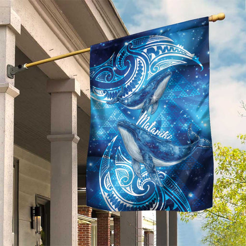 New Zealand Humpback Whale Matariki Garden Flag Maori New Year Taniko Niho Taniwha
