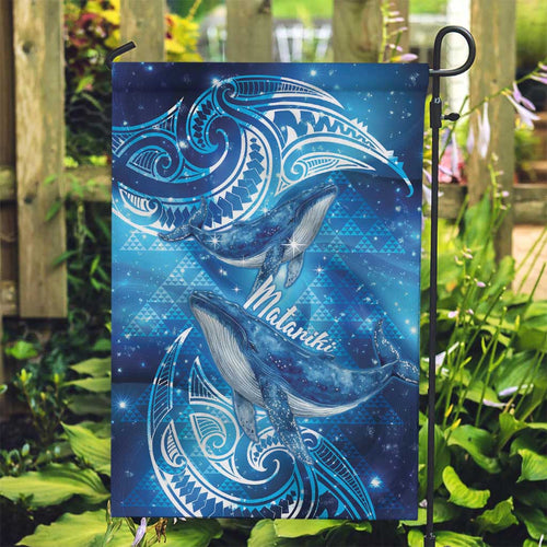 New Zealand Humpback Whale Matariki Garden Flag Maori New Year Taniko Niho Taniwha