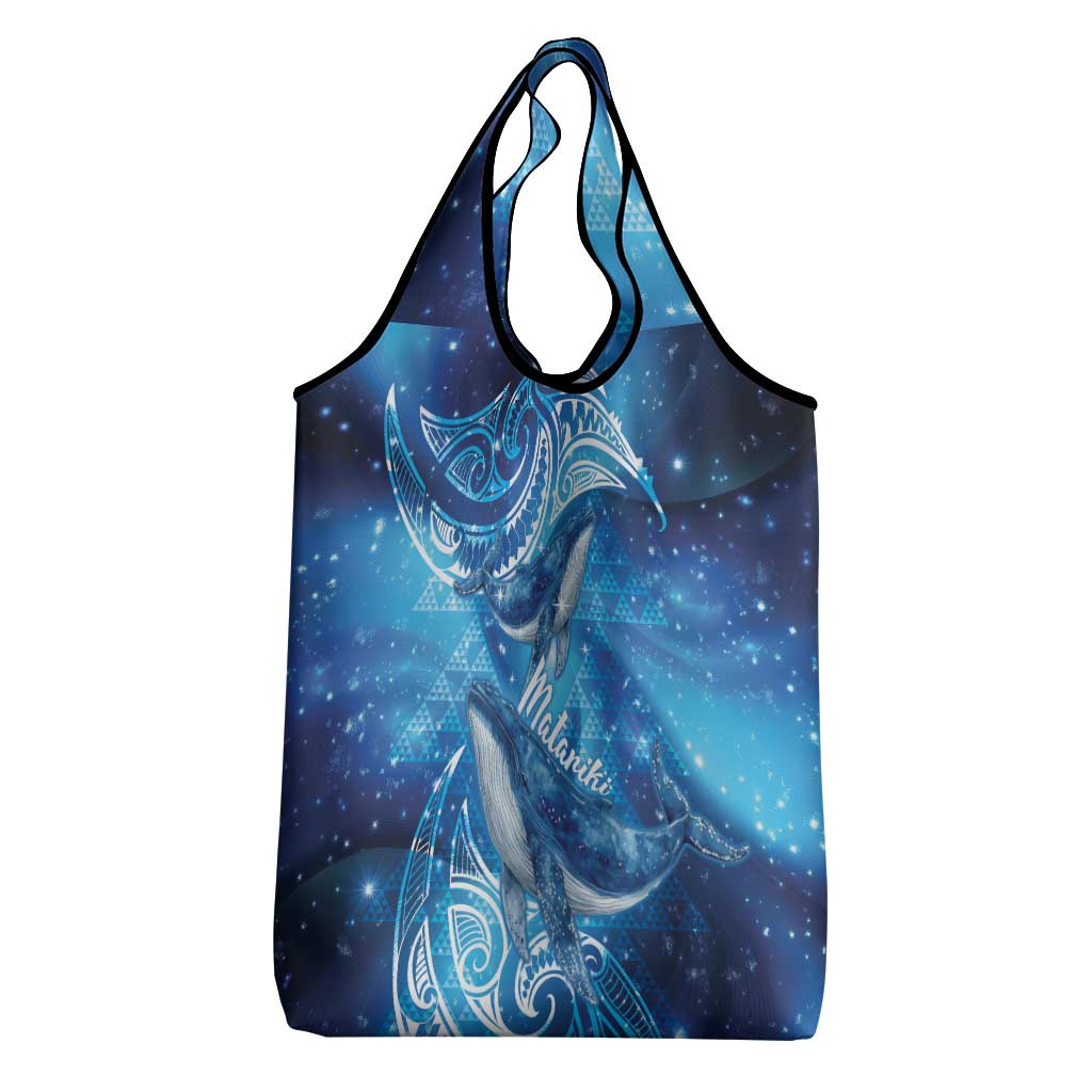 New Zealand Humpback Whale Matariki Grocery Bag Maori New Year Taniko Niho Taniwha